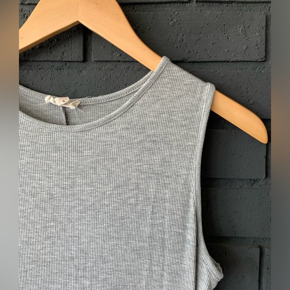 See You Monday Gray Sleeveless Crew Neck Maxi Dress - Picture 2 of 3